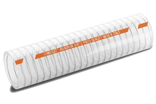 tuyau-pvc-avec-spirale-metalique Tuyau alimentaire en PVC transparent avec spirale métalique